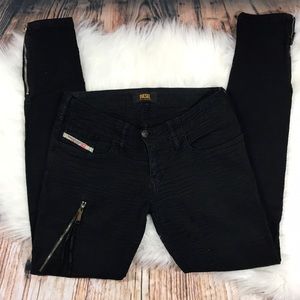 Diesel Black Gold Label Textured Moto Legging